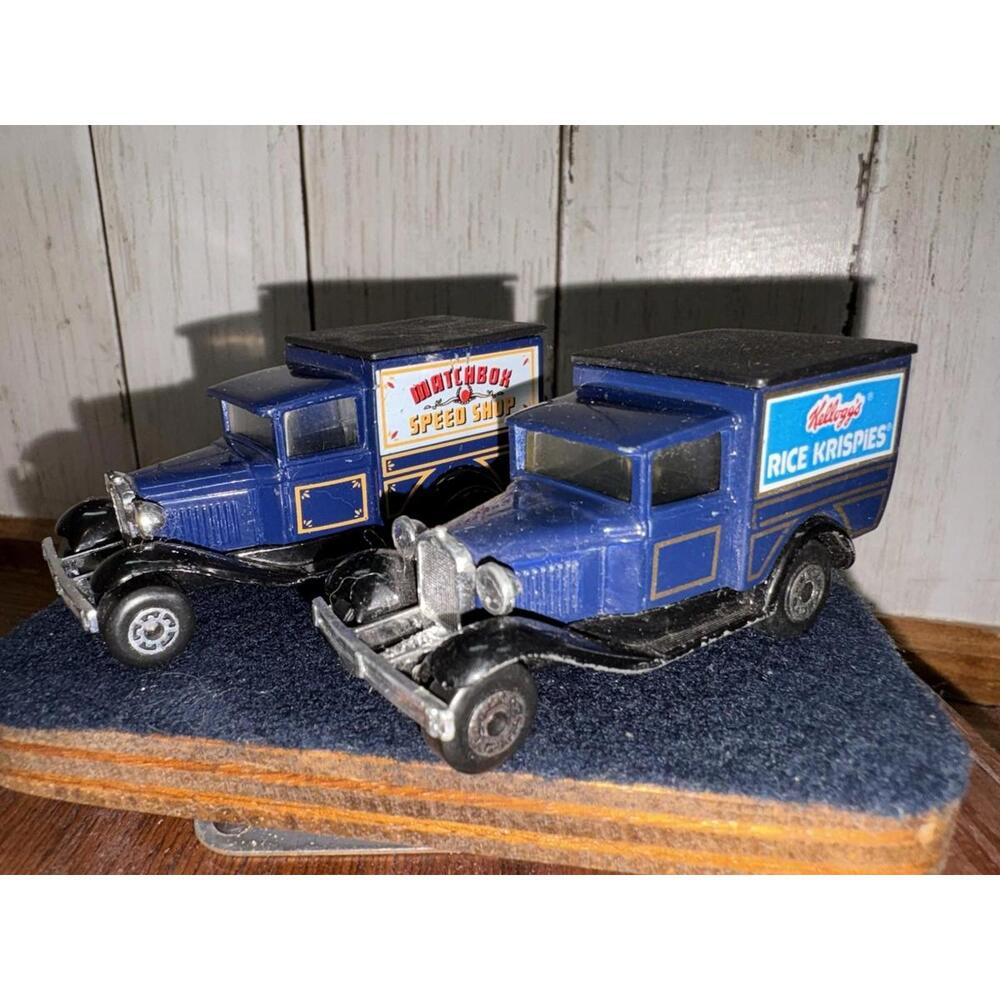 Kellogg’s Rice Krispies And Matchbox (2) Model A Ford Delivery Trucks 1979 - Picture 2 of 12